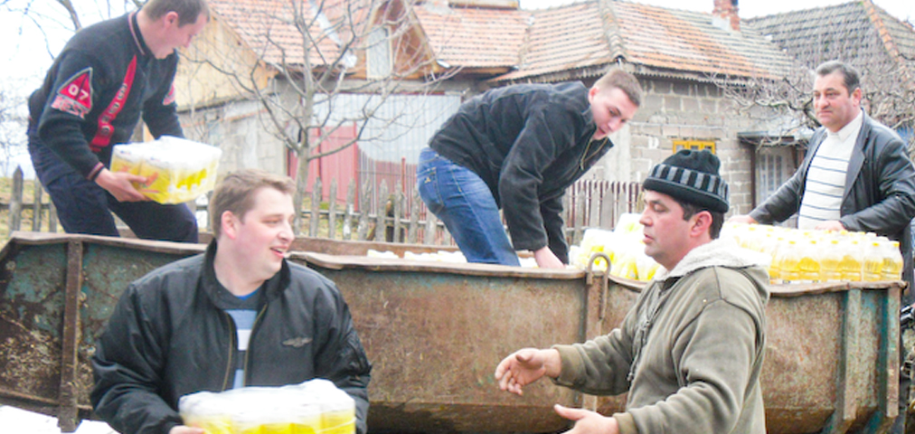 Hilfsaktion in Pucheni